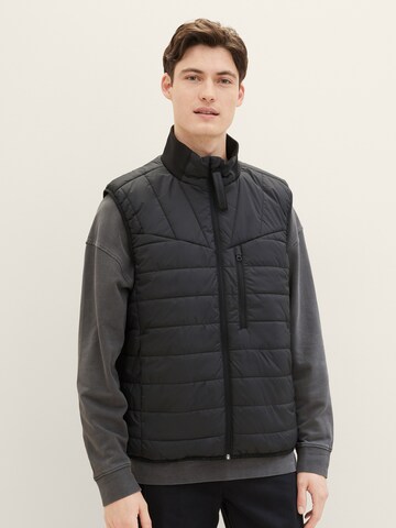 TOM TAILOR DENIM Bodywarmer in Zwart: voorkant