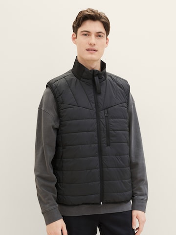 TOM TAILOR DENIM Bodywarmer in Zwart: voorkant