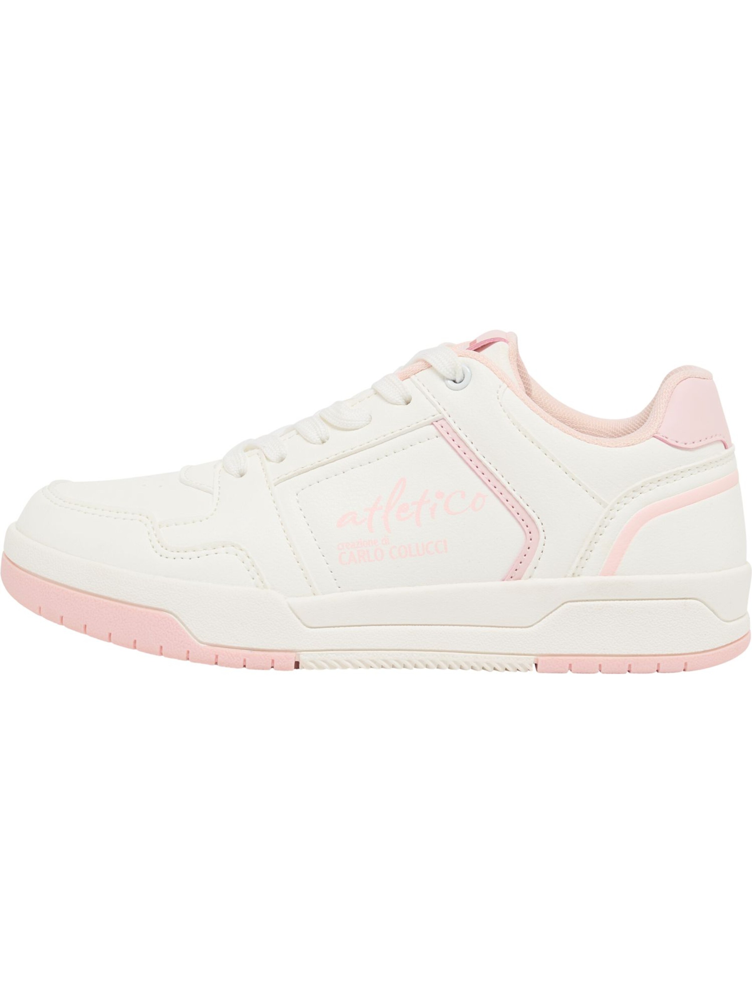 Baskets basses Carlo Colucci en rose : devant