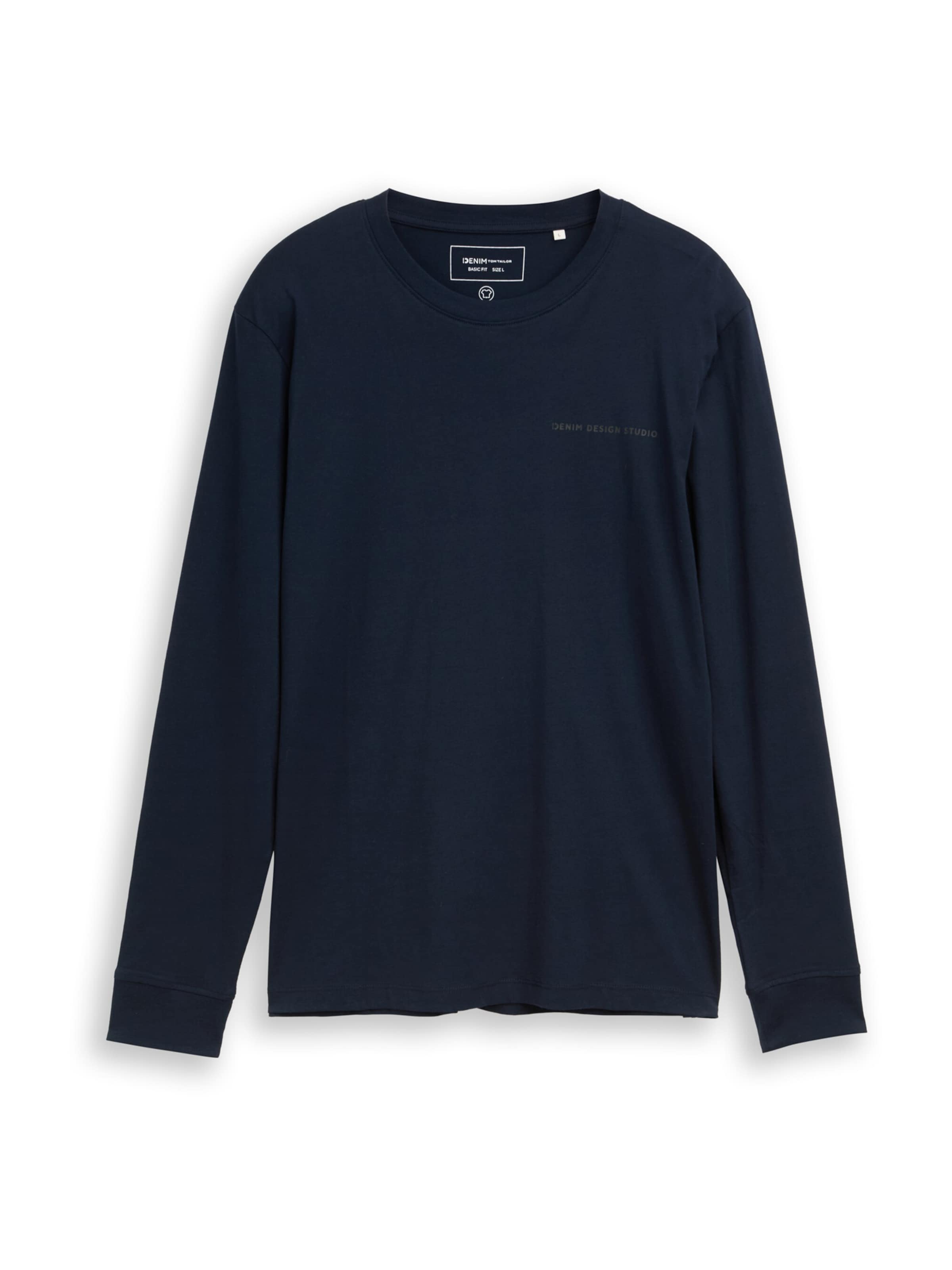 TOM TAILOR DENIM Μπλουζάκι 'Solid' σε μπλε: μπροστά