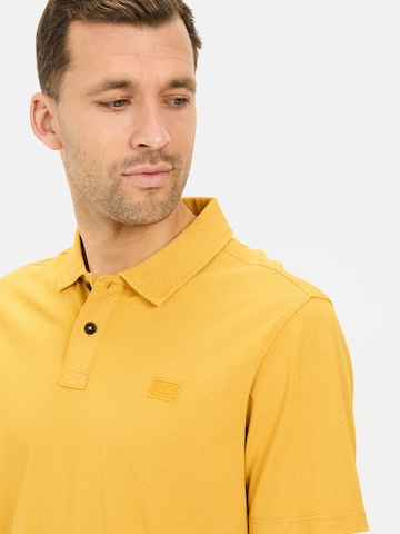 CAMEL ACTIVE Kurzarm Poloshirt aus reiner Baumwolle in Gelb
