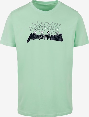 T-Shirt 'Peanuts - Marshmallows' Merchcode en vert : devant