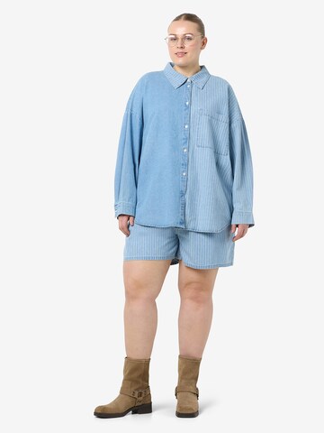 Noisy May Curve Blouse 'NMKATRI' in Blue