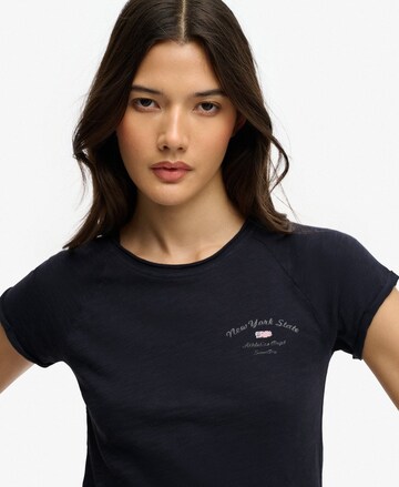 Superdry & Co Shirt 'Athletic Essentials Slub' in Blue