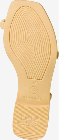 TAMARIS T-Bar Sandals in Yellow