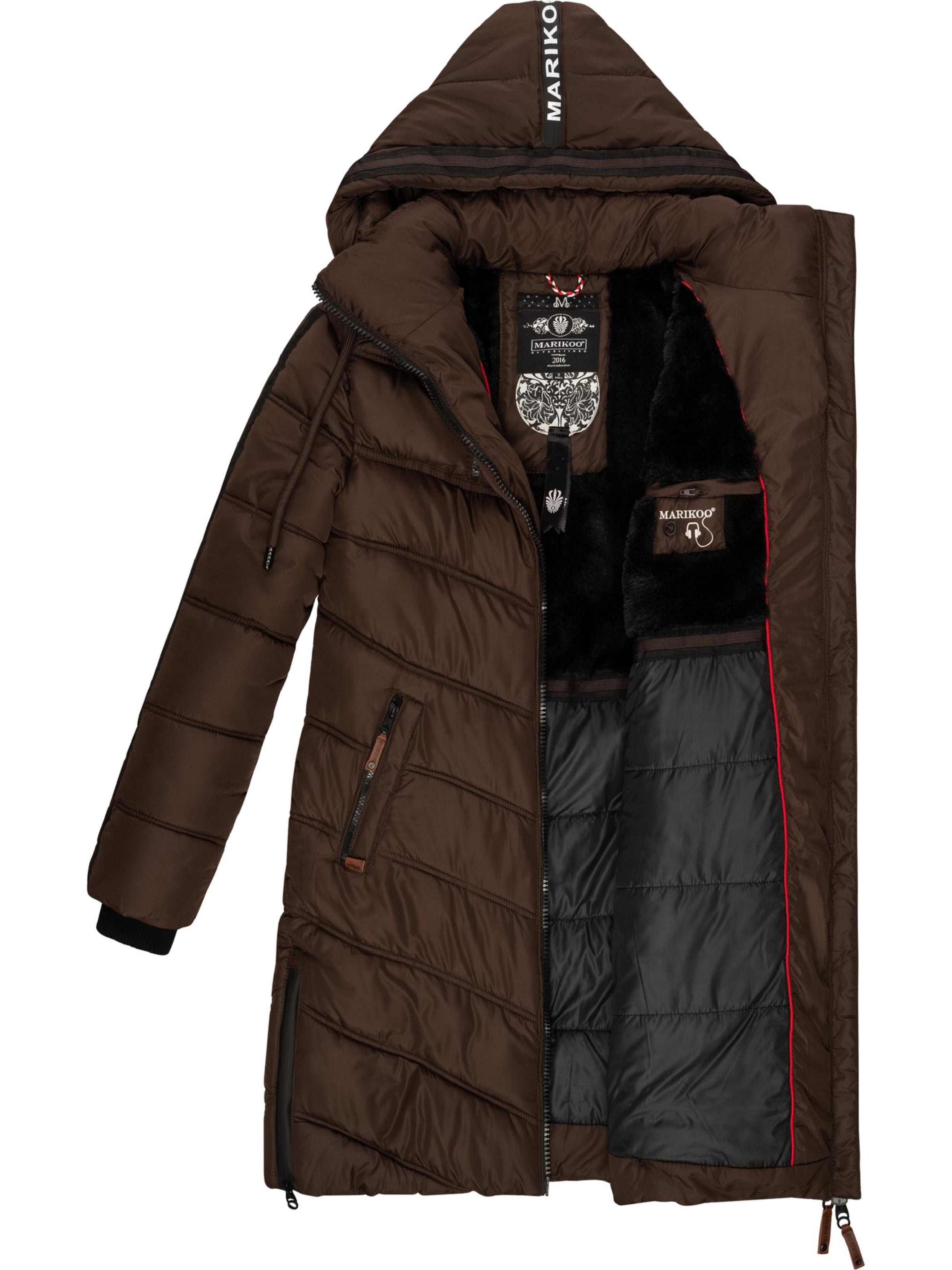 MARIKOO Winter coat 'Armasa' in Brown