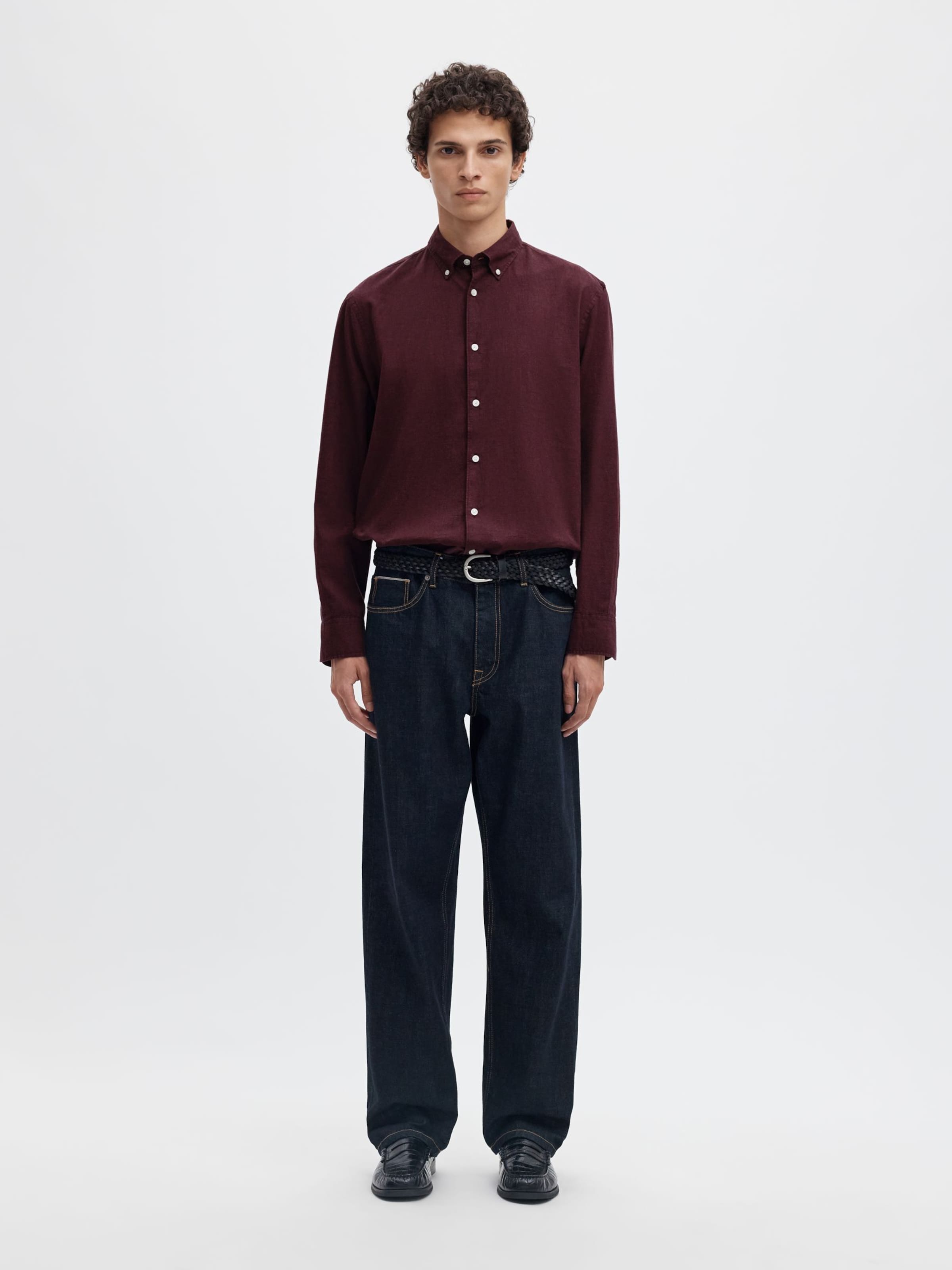 SELECTED Regular fit Button Up Shirt 'SLMCole' in Red