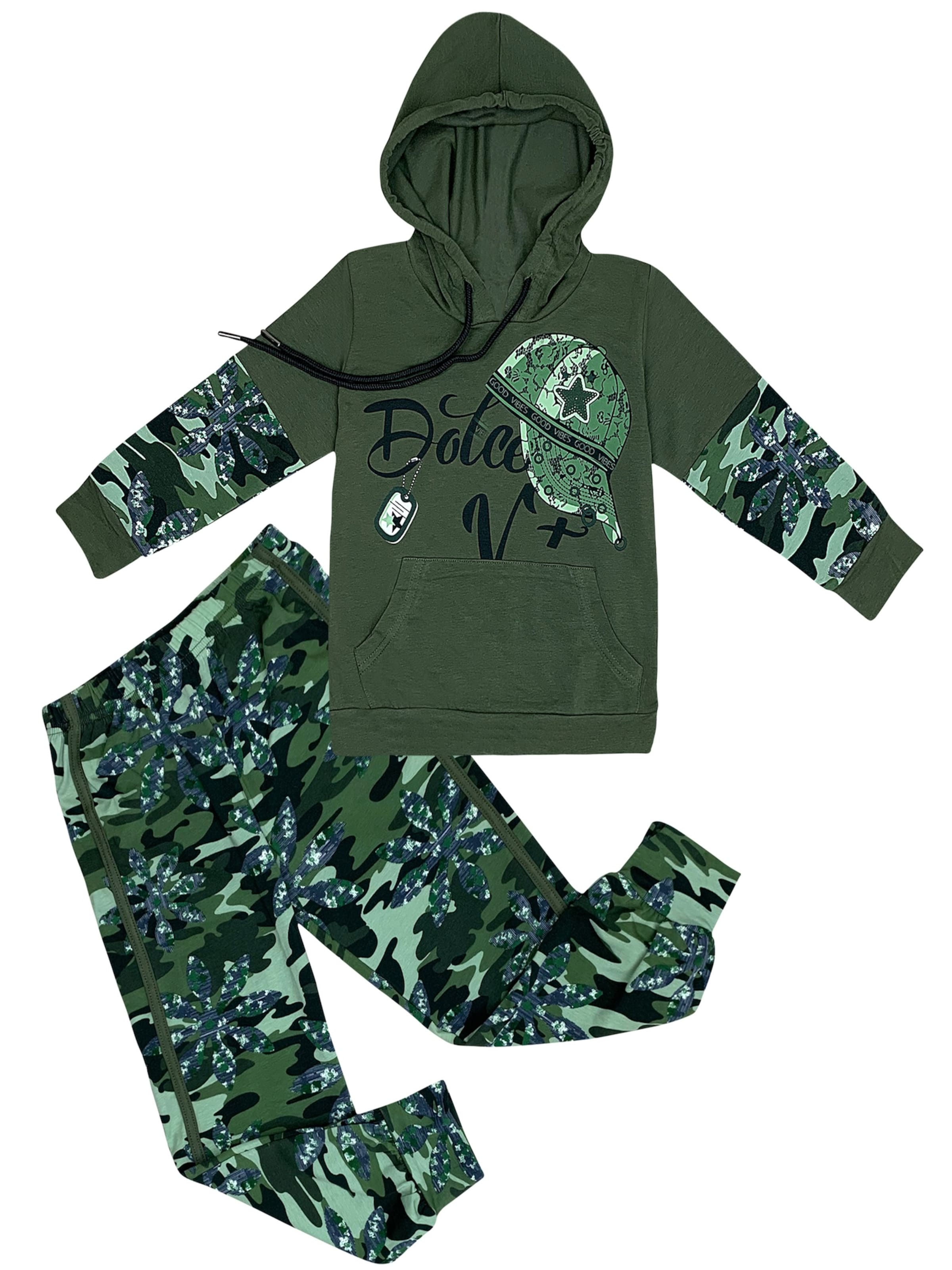 LOREZA Trainingsanzug 'Jungen Freizeitanzug Edgar'‌‌‌‌‌‌‌‌‌ in Grün: Vorderseite