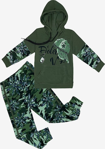 LOREZA Trainingspak 'Jungen Freizeitanzug Edgar' in Groen: voorkant