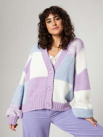 florence by mills exclusive for ABOUT YOU Knit Cardigan 'Lucky' in Blue: front