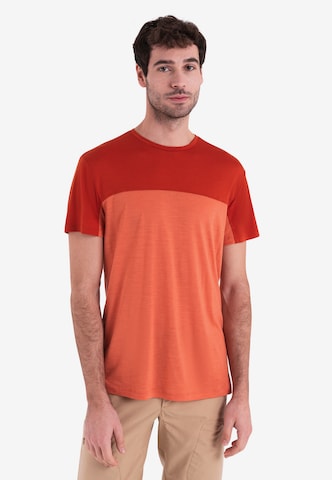 ICEBREAKER - Camisa funcionais 'Cool-Lite Sphere III' em laranja: frente