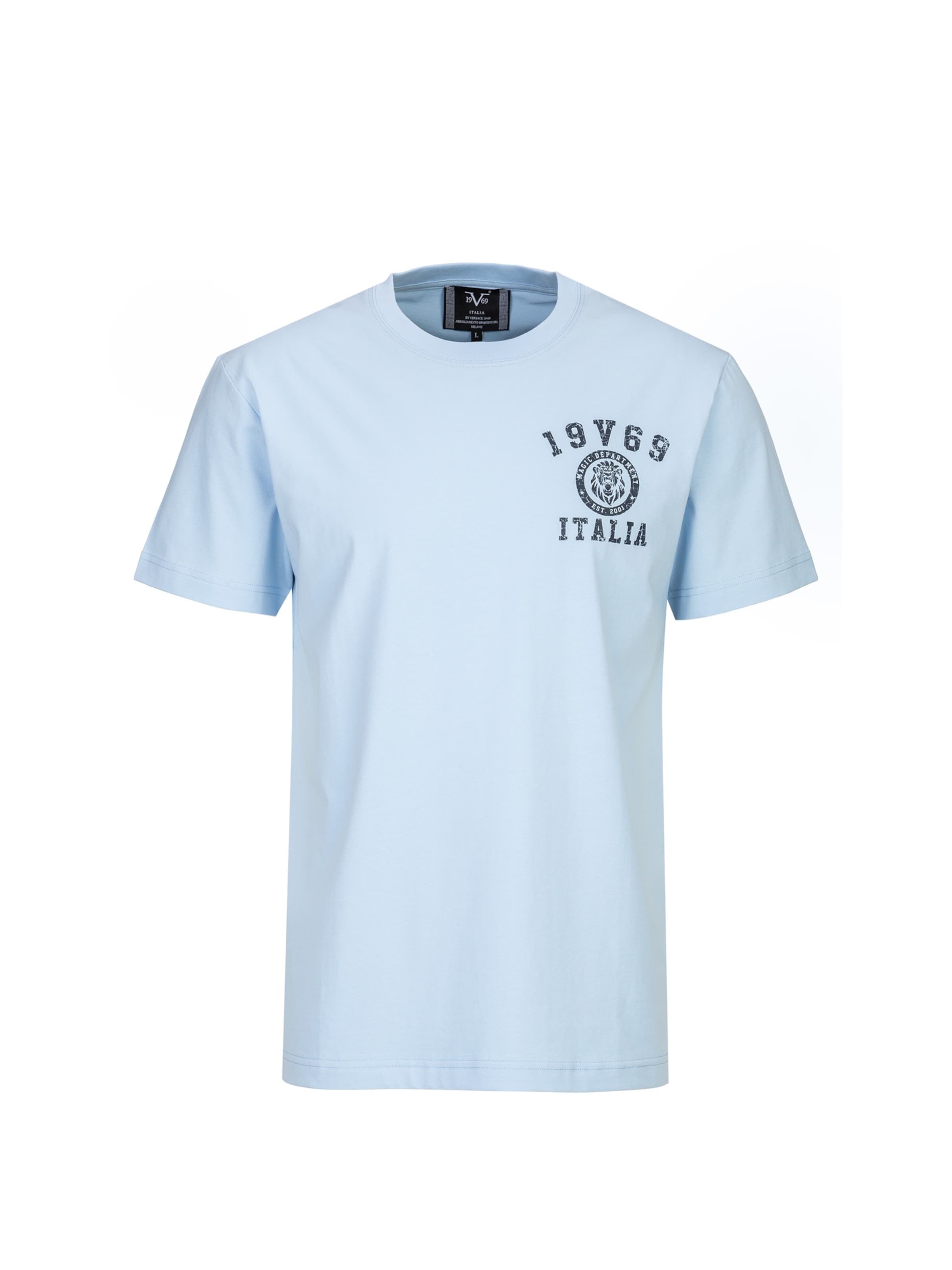 19V69 ITALIA Shirt 'Tarek' in Blauw: voorkant