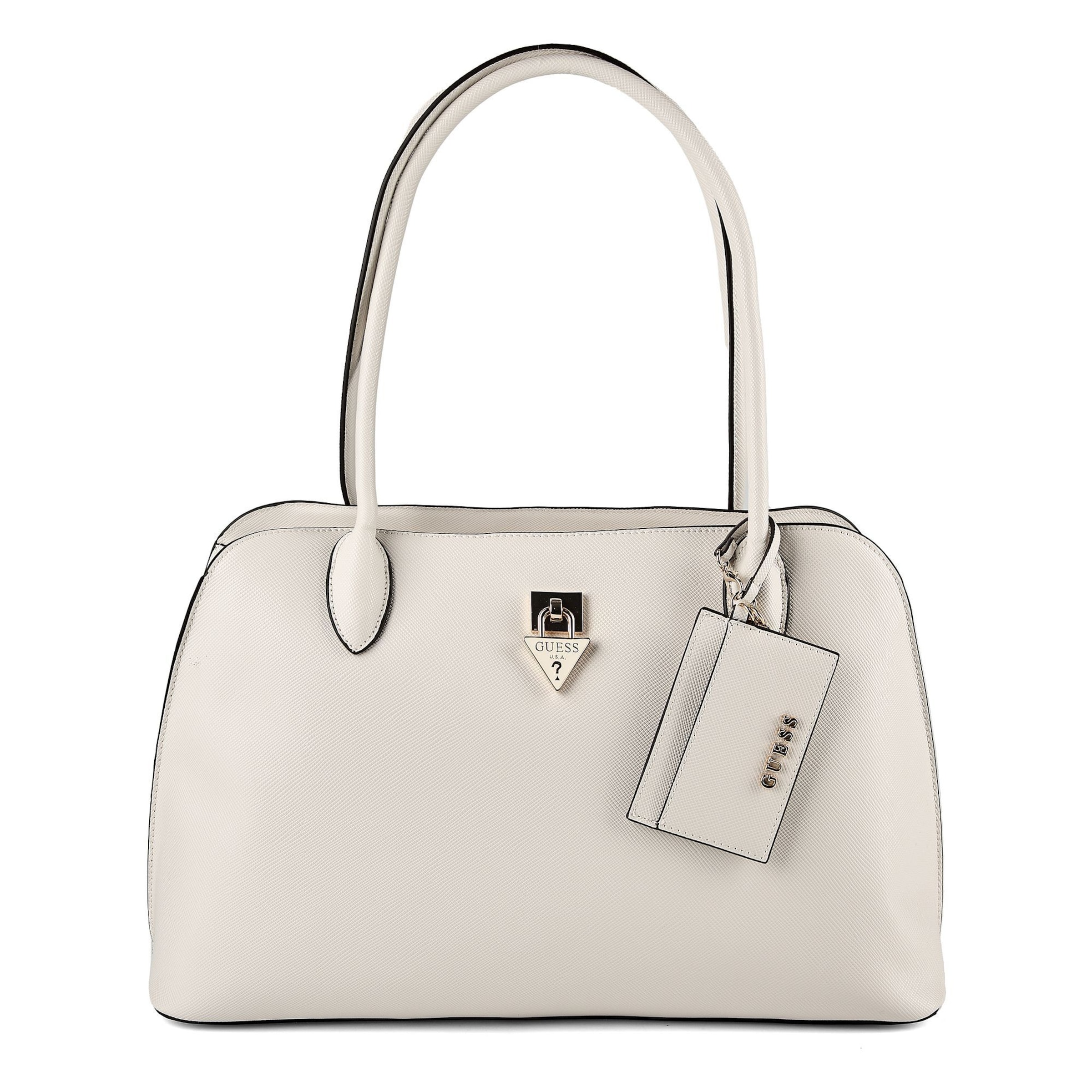 Borsa a spalla 'Patsie' di GUESS in bianco: frontale
