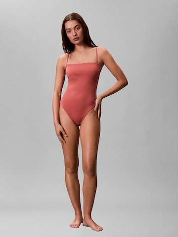 Bandeau Maillot de bain 'Essentials' Calvin Klein Swimwear en rouge