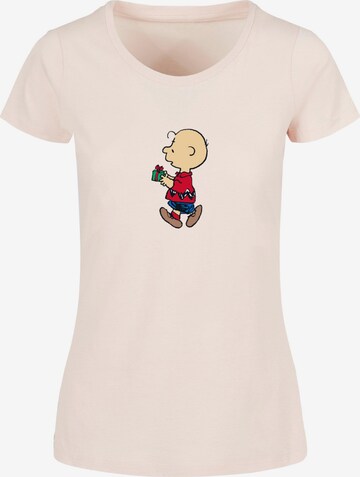 Merchcode Shirt 'Peanuts Charlies Small Surprise' in Pink: front