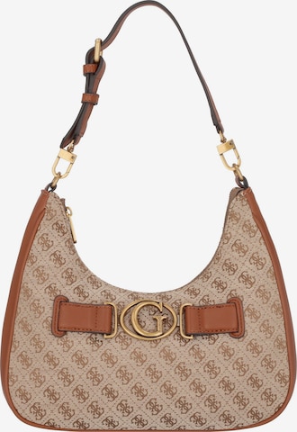 Borsa a spalla 'Aviana' di GUESS in beige: frontale