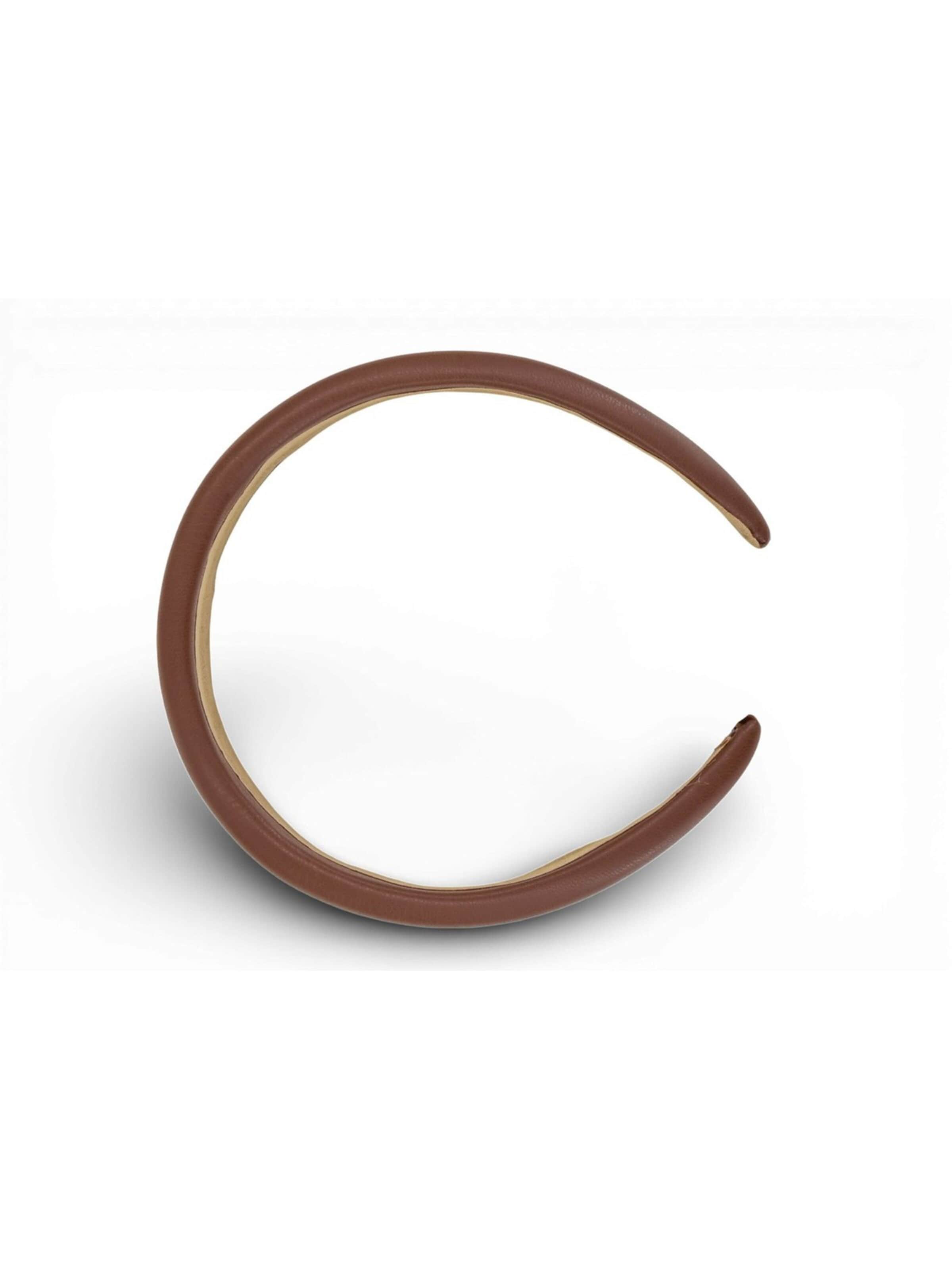 styleBREAKER Hair jewelry 'Haarreif Kunstleder Optik Breit' in Brown