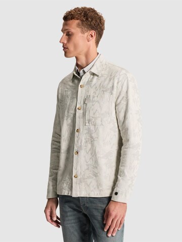 CAST IRON Regular Fit Skjorte 'Overshirt with jacquard pattern and button closure' i blå