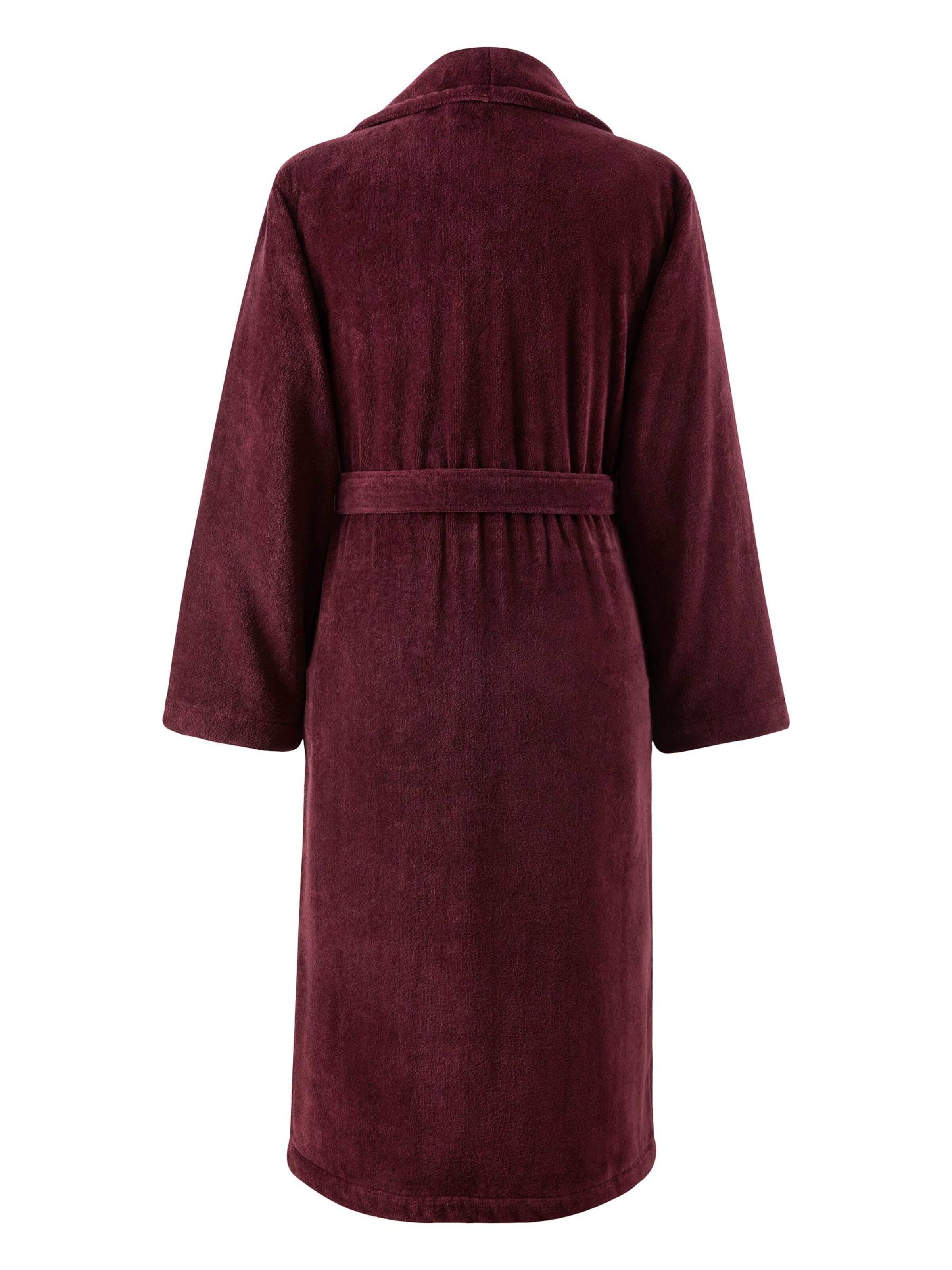 LACOSTE Long Bathrobe 'LRENE' in Red