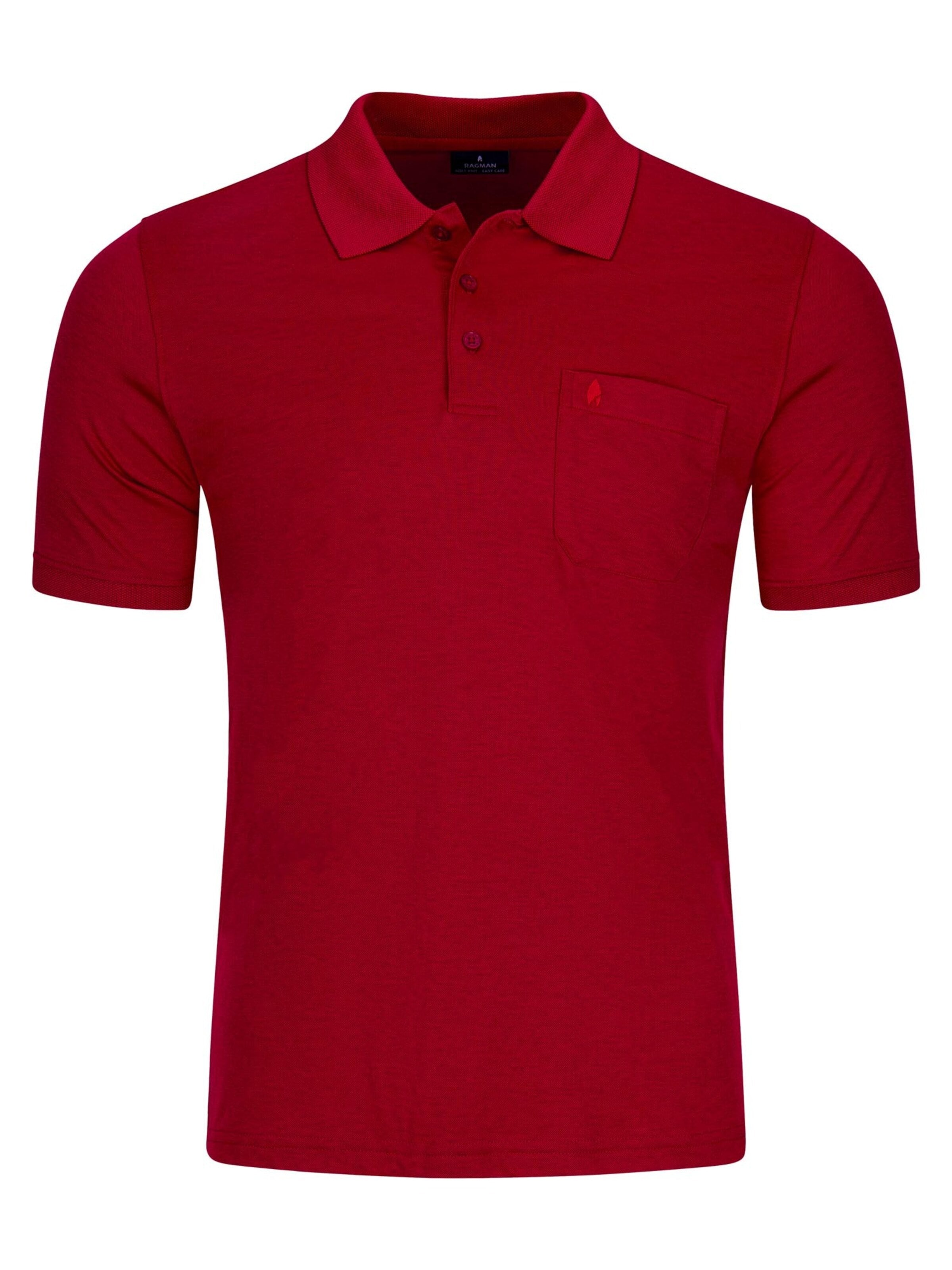 Ragman Shirt 'Basic'‌ in Rot: Vorderseite