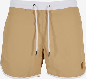 Urban Classics Swimming shorts in Beige: front