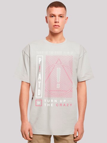 T-Shirt 'Panic At The Disco Turn Up The Crazy' F4NT4STIC en gris : devant