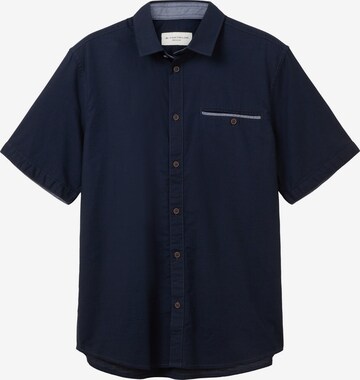 Coupe regular Chemise TOM TAILOR en bleu : devant