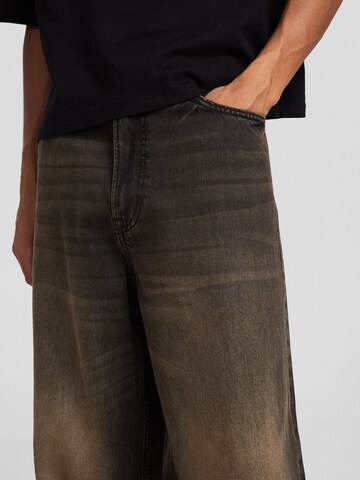 Bershka Wide Leg Jeans in Schwarz