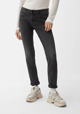 Coupe slim Jean 'Catie' QS en gris : devant