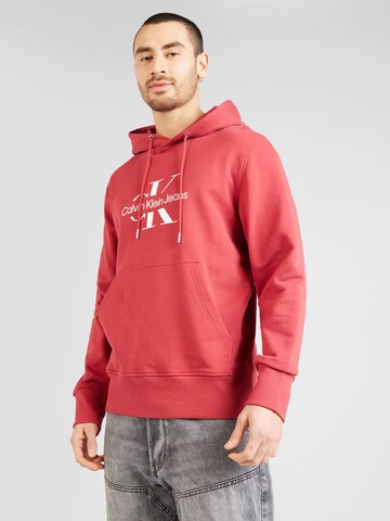 Calvin Klein Jeans Sweatshirt in Rot: predná strana