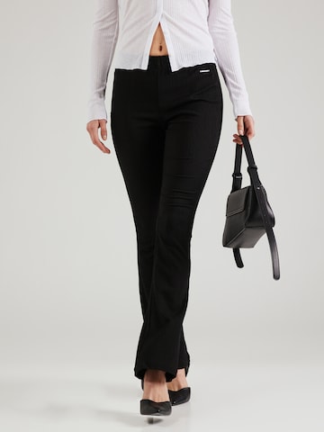 Calvin Klein Flared Broek in Zwart: voorkant