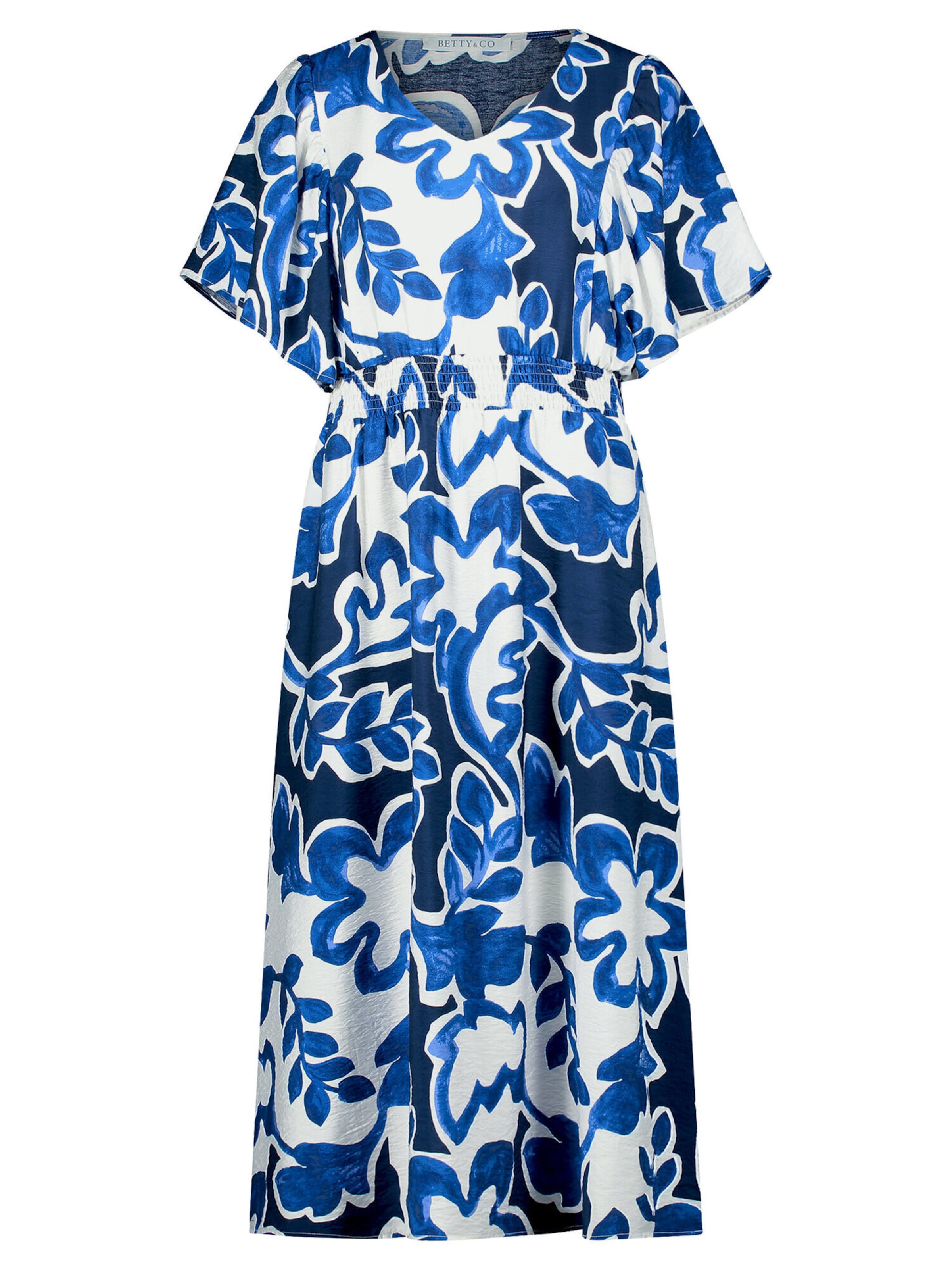 Betty & Co Sommerkleid mit Blumenprint in Weiß: Vorderseite