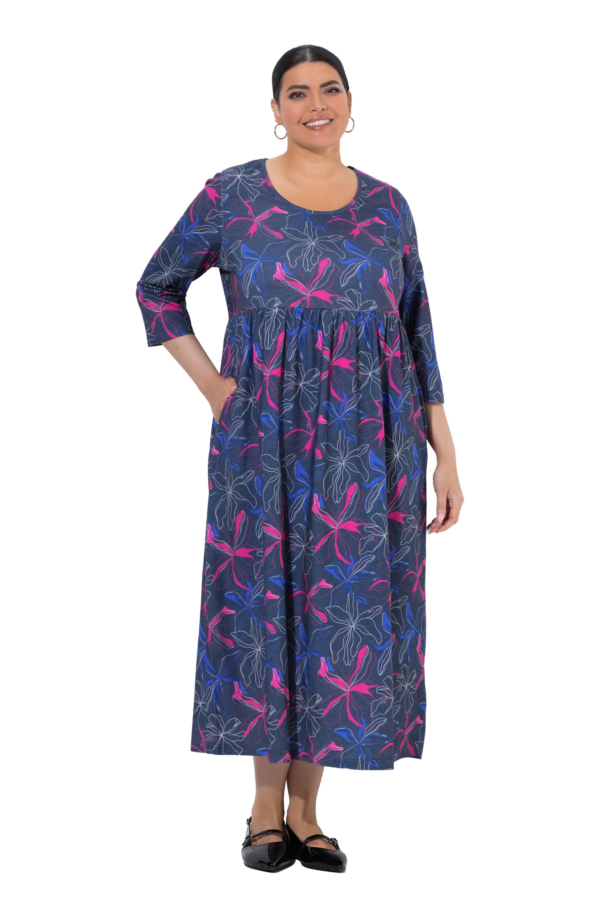 Ulla Popken Jurk in Blauw: voorkant