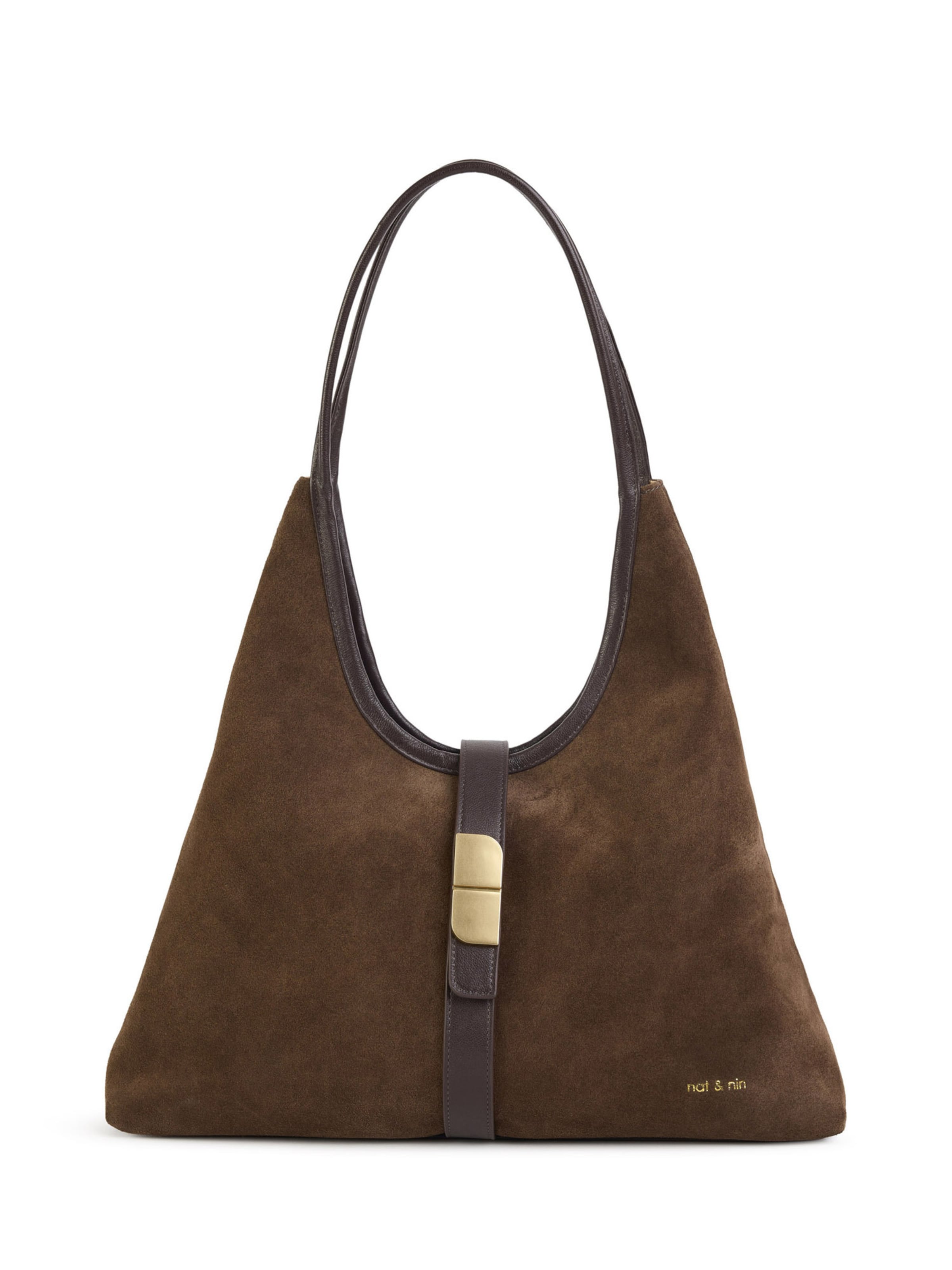 Nat&Nin Schoudertas 'ROMEO' in Bruin: voorkant