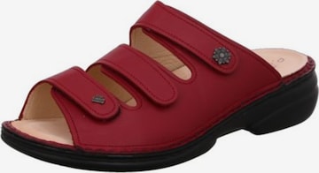 Finn Comfort Mules in Red: front