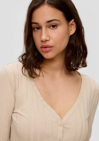QS Knit cardigan in Beige