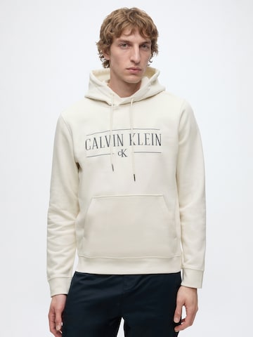 Felpa di Calvin Klein Jeans in bianco: frontale