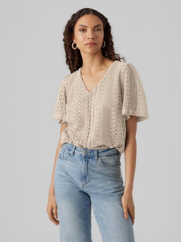 VERO MODA - Blusa 'HONEY' en beige: frente