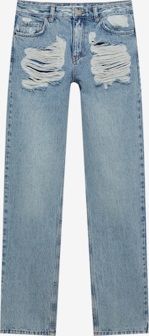 Pull&Bear Loosefit Jeans i blå: forside