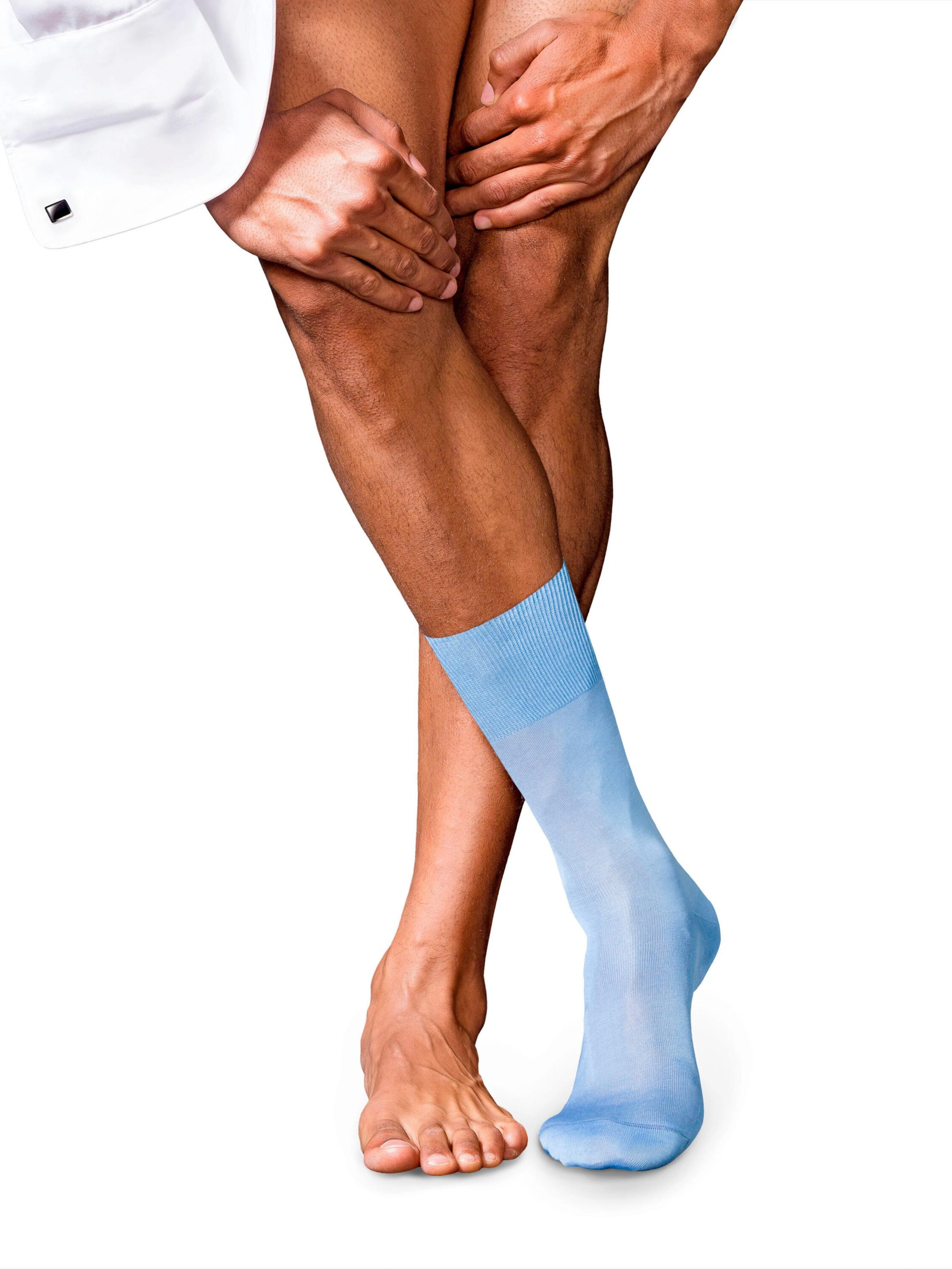 FALKE Socks 'No. 9 Pure Fil d´Écosse' in Blue: front