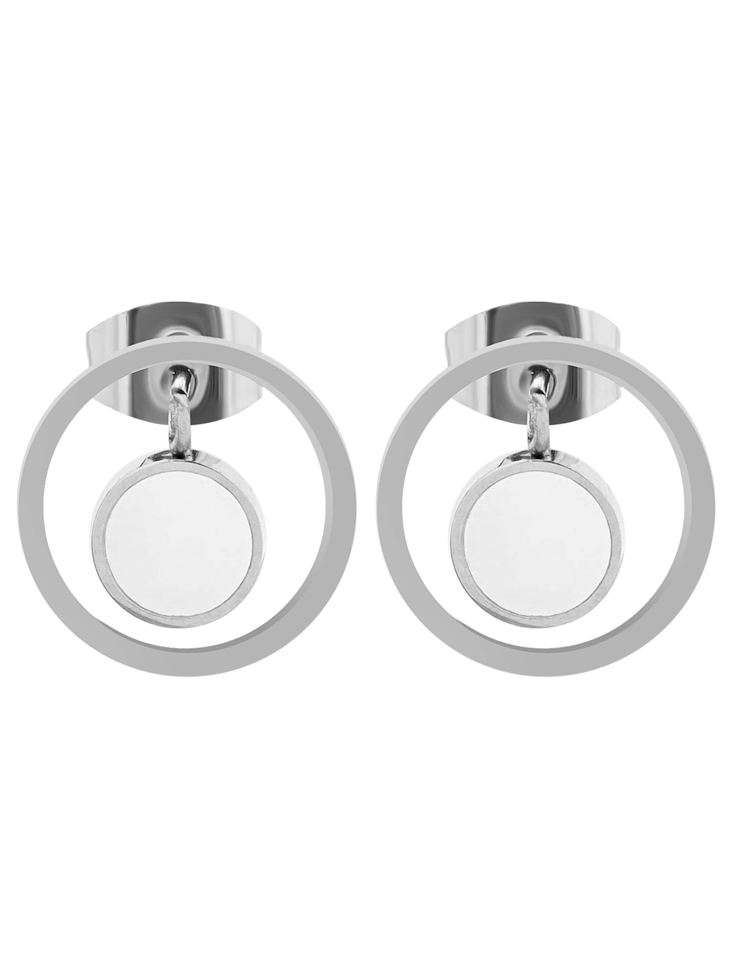 Akzent Earrings 'Alessa, goldfarbig, langlebig' in Silver: front