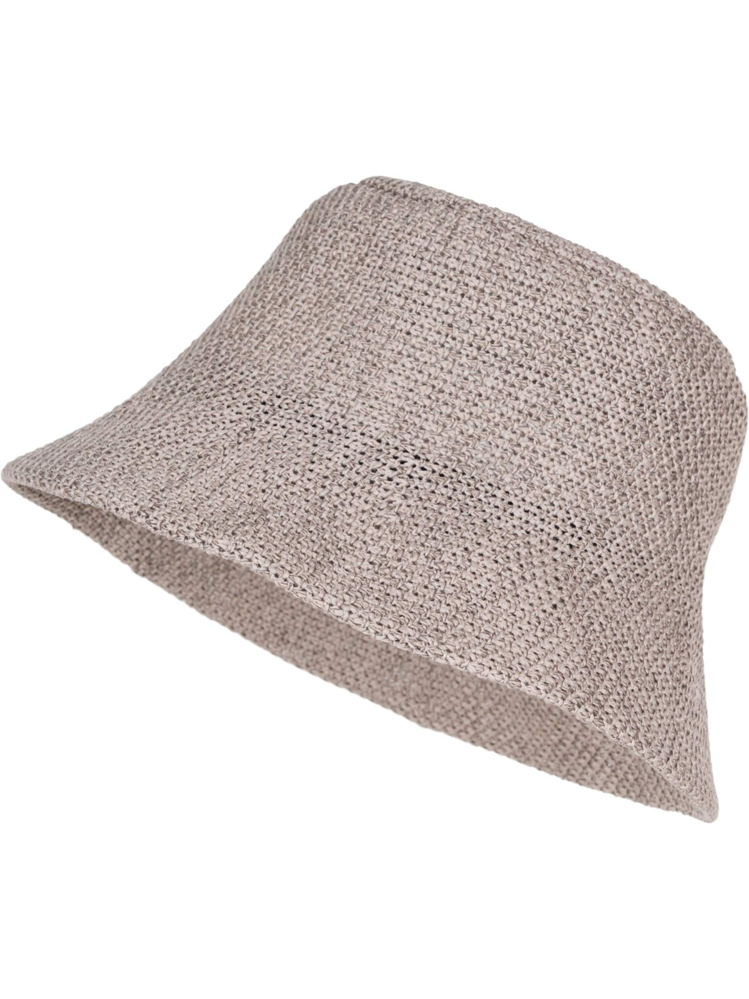styleBREAKER Hut 'Fischerhut aus Papierstroh - Knautschhut'‌‌‌ in 54-64 in grau, Produktansicht