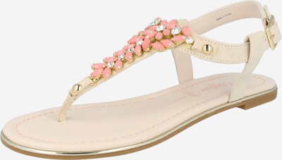 BUFFALO Zehentrenner 'ROSALIE' en creme / lachs, Vue avec produit
