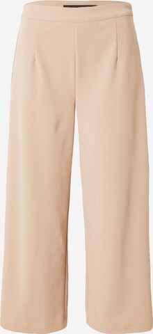 Wide Leg Pantalon à plis 'SARA' VERO MODA en beige : devant