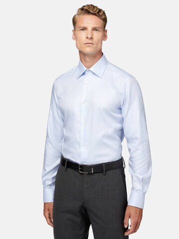 Boggi Milano - Ajuste estrecho Camisa en azul: frente
