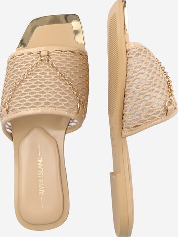 River Island Mules in Beige