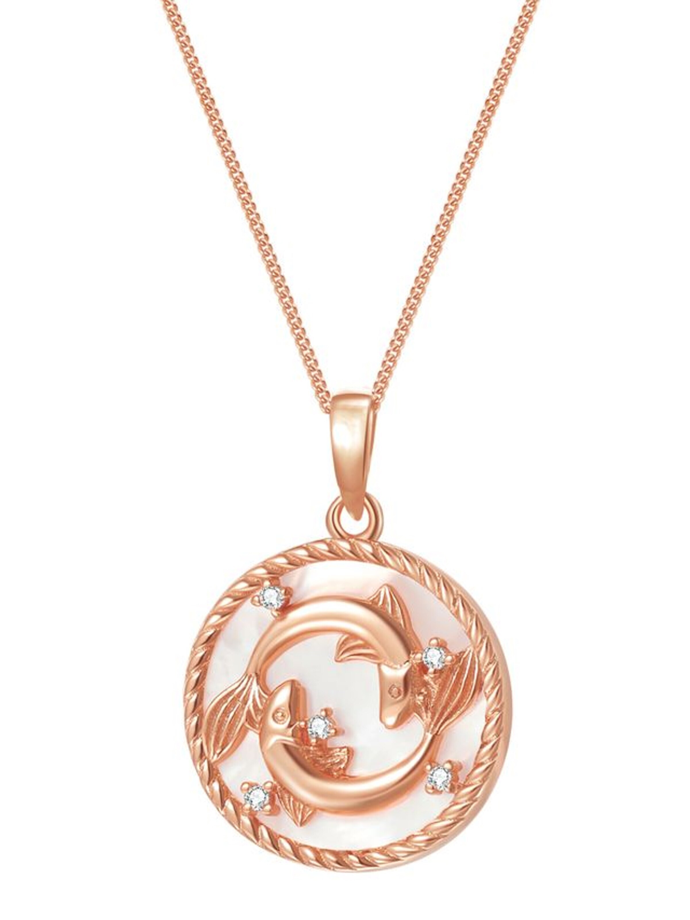 Collana 'Pisces' di Hey Happiness in oro: frontale