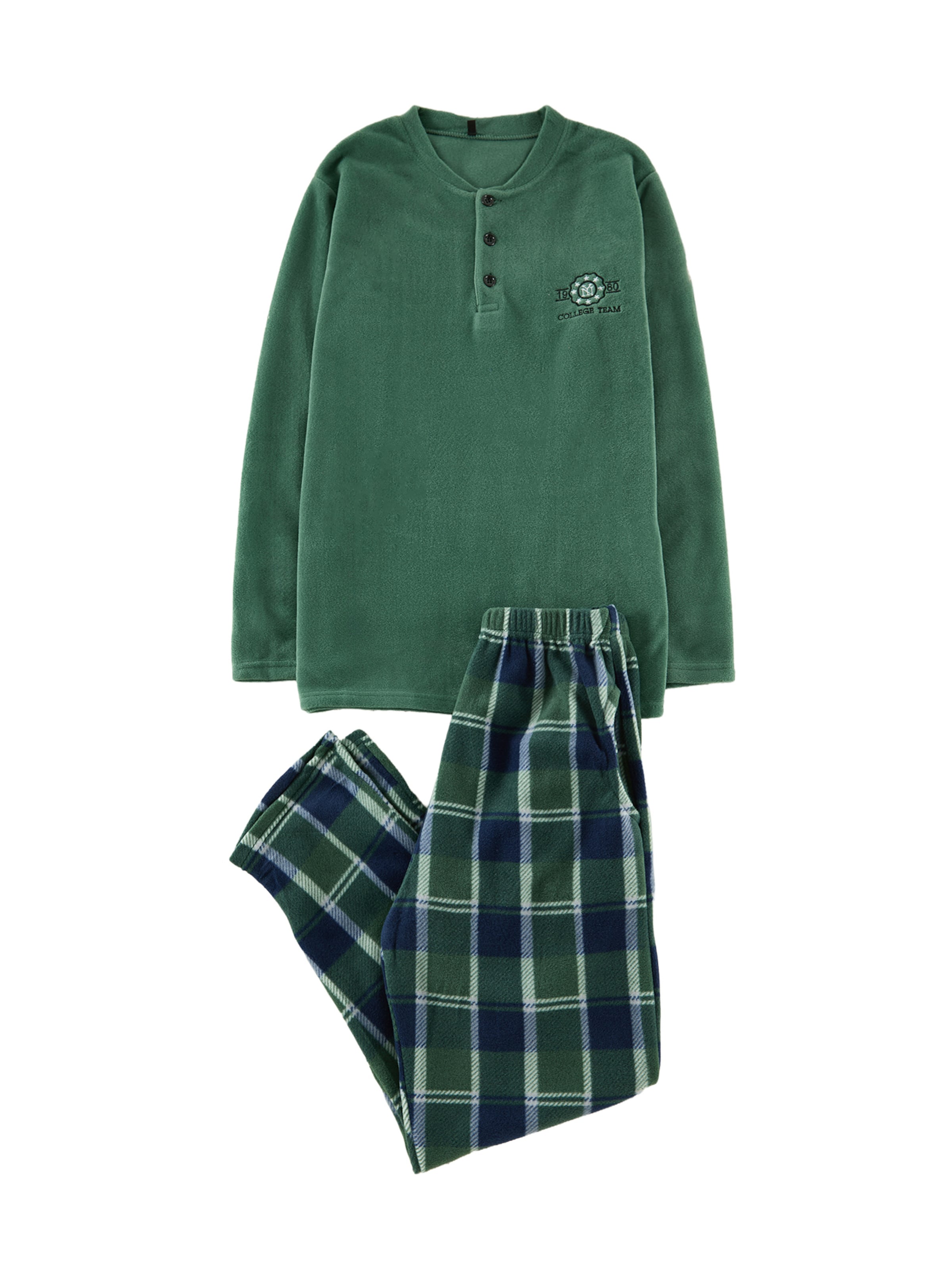Trendyol - Pijama largo en verde: frente