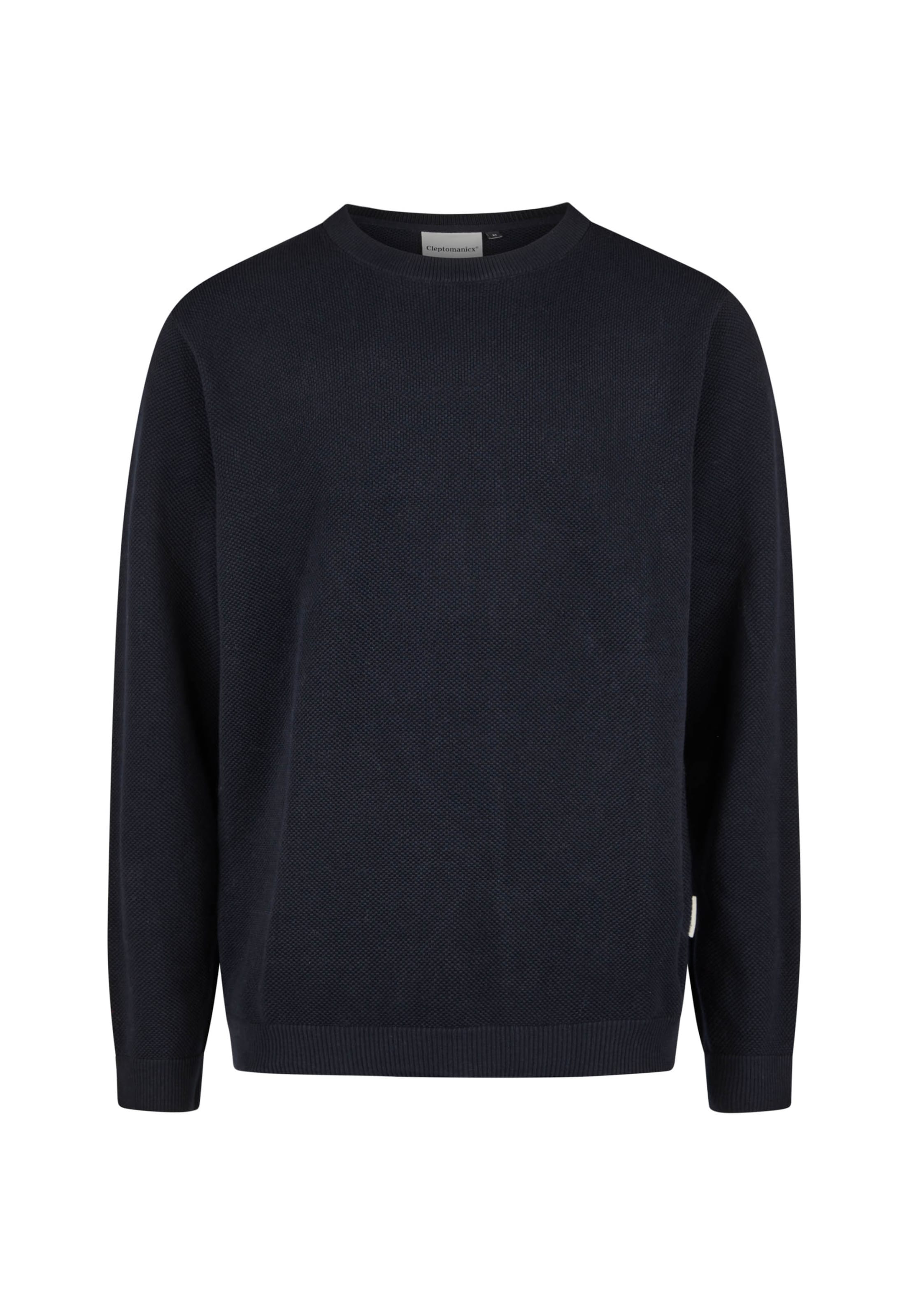Cleptomanicx Pullover 'Crewneck Grower' in dunkelblau, Produktansicht