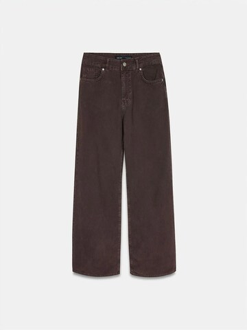 Dilvin Wide leg Pants in Brown: front